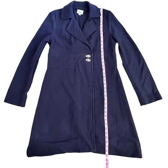 ECI ~ Womens Black Overcoat ~ turn lock closure ~ size XL - Picture 13 of 14